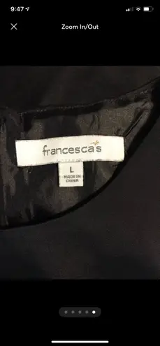 Francesca's  Large Black Hi Low Dress