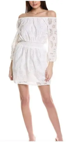 Michael Stars Dress SZ Extra Small New Alessandra Mini Eyelet White Cotton NWOT