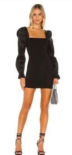 Majorelle Dove Dress Revolve Puff Sleeve Black Mini Party Cocktail LBD Sexy