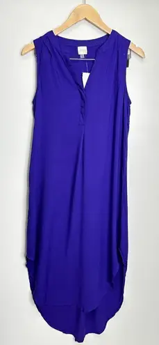 cupio Dress Womens HighâLow Sleeveless V Neck Purple Size SmallâNWT