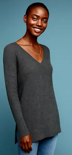 Anthropologie  Ett:twa Amrita Merino Blend Ribbed Tunic Sweater Gray Size S