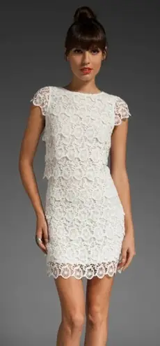See By Chloe Tiered Lace Crochet Dress Ivory White Size 8