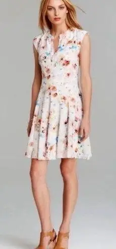 Rebecca Taylor Poppy Print Silk Godet Dress