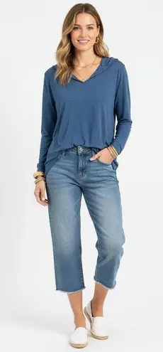 Free Fly Bamboo Lightweight Hoodie XL Men's Blue Long Sleeve Pullover Soft