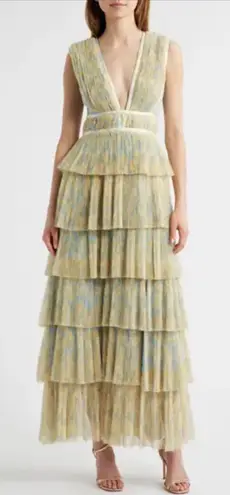 Hutch Anthropologie Plunge Neck Tulle Gown*Read*