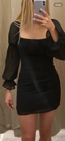 Francesca's Black Mini Dress