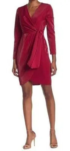 Julia Jordan Women Red Evening Faux Wrap Dress, New with Tags