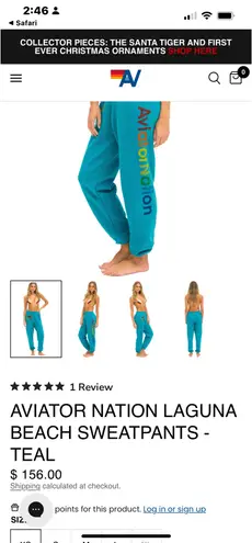 Aviator Nation Sweatpants teal XS