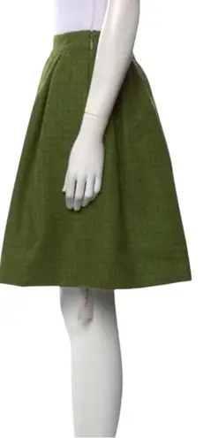 EUC Francis Valentine Women’s Green Wool Pleated Skirt Size Large