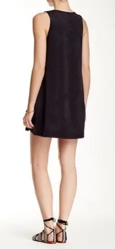 Boutique Black Suede Lace Up Dress