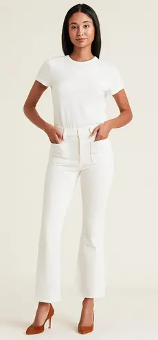 Mother White The Hustler Patch Pocket Ankle Jeans Womens Size 30 10367