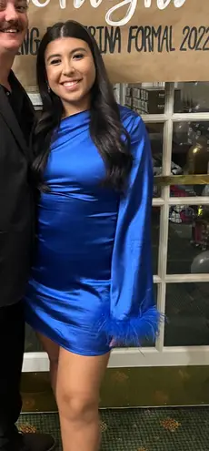 In the Beginning Blue Mini Dress