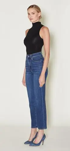 NWT Le Jeans Los Angeles Sz.25 Designer Denim Cropped Sabine High Waisted Blue