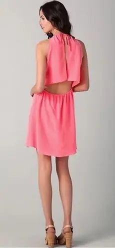 Rebecca Taylor Keyhole Open Back Watermelon 100% Silk Cami Dress - Sz 2 💚🎀