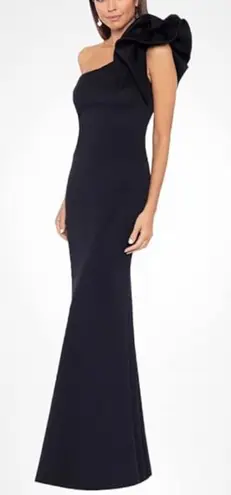 Betsy and Adam   -  Long Scuba Crepe One Shoulder Gown - Image 1