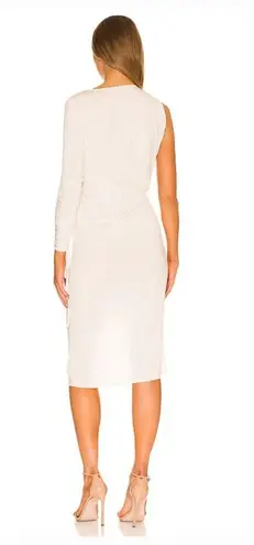L'Academie Lily Midi Dress in Bone White XS