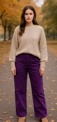 Tuckernuck SEA New York Kali Quilted Ankle Pants Eggplant Purple 4 Quiet Luxury