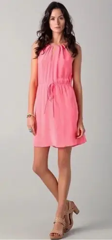 Rebecca Taylor Keyhole Open Back Watermelon 100% Silk Cami Dress - Sz 2 💚🎀