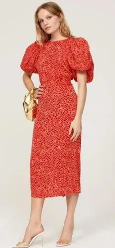 ROTATE Birger Christensen
Jacquard Open Back Dress Red Size 10