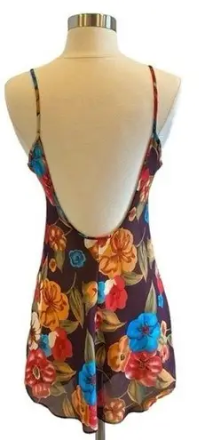 Farm Rio Vintage Floral Slip Dress V Neck Spaghetti Strap Mini