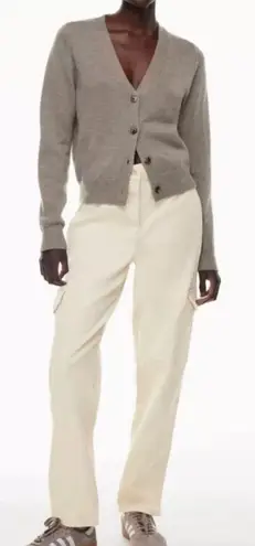 Wilfred Free Beige Cream High Rise Waist Cargo Pants 4