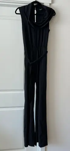 Bebe Cowl neck short sleeve long belted classy Jumpsuit