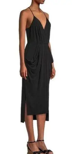 BCBGeneration  Midi Dress Sleeveless Draped Pockets Crossover Dress Size Small