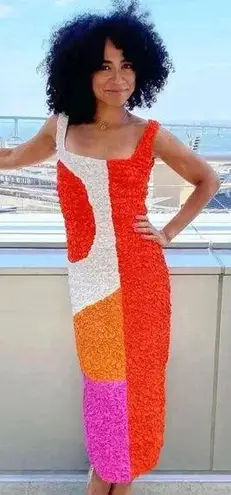 Mara Hoffman NWOT Pomelo Sloane Dress Red Multicolor Size XS