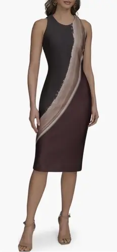 Donna Karan New York Abstract Midi Dress Size 6