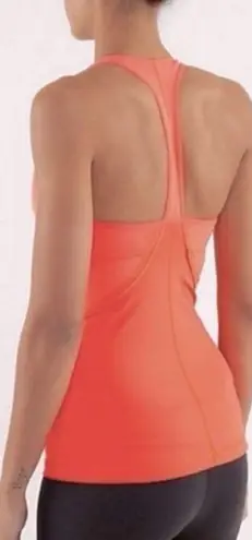 Lululemon Women’s Tank Top Neon Orange/Pink Size 6 Premium Activewear Orange