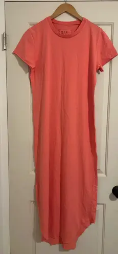 Frank & Eileen $188 Tee Lab Midi Harper Shirt Dress Shirtdress Orange Large