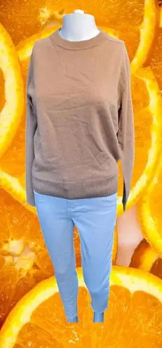 Massimo Dutti NWT  Tan Wool Cashmere Crewneck Sweater Size‎ XS - Image 1