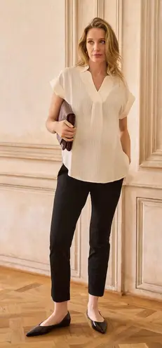 NWT Seraphine Overbump Maternity Everyday Work Trouser in Black Size 4 Tall