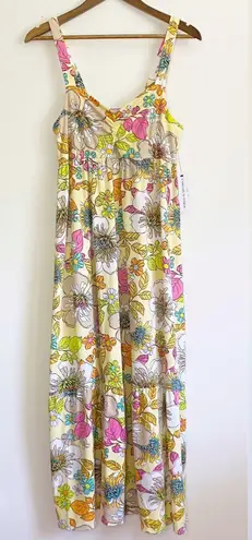 Emma & Michele Yellow Floral Maxi Dress size Small