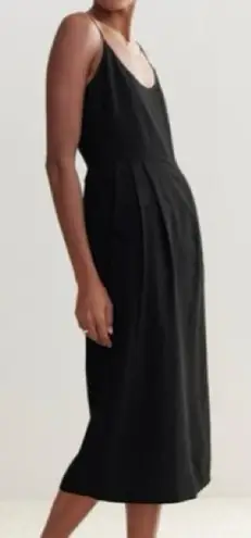 Jenni Kayne Rove Black Raw Silk Dress