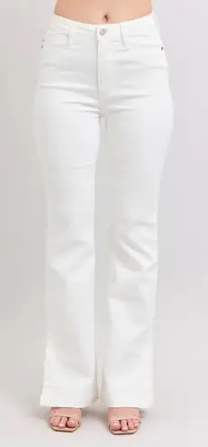 Judy Blue High Waist White Side Slit Slim Bootcut Denim Jeans NWT size 7/28
