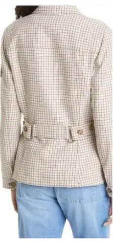 Veronica Beard Check Camp Plaid Button Up Jacket Womens 6 New