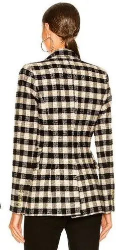 Smythe Lounge Blazer in Black & Stone Check NEW Size 6