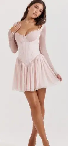 House Of CB Size S PLUS CUP  ‘Vivi’ Soft Peach Corset Mini Dress NWOT