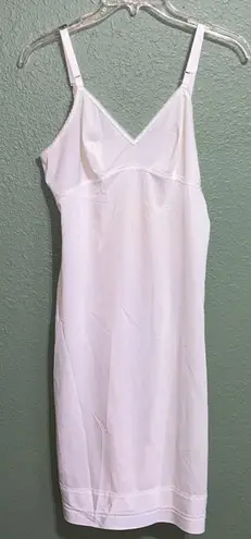Vintage Lorraine Full Slip Dress Gown White Size L