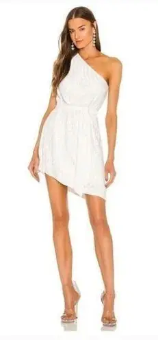 Retrofete Ella Sequin Dress in Moonglow White One Shoulder Size XXS NWT