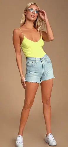 Lulus Lulu’s Abagale Neon Green Sweater Cami