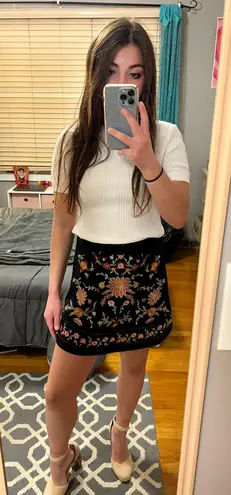 Francesca's Francesca’s Floral Skirt