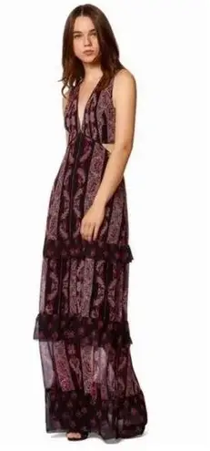 Avec Les Filles Rosie Tiered Maxi Dress Size 0