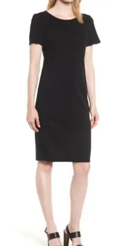 Ming Wang Black Knit Dress Short Sleeve Size XL Career Casual Comfortable