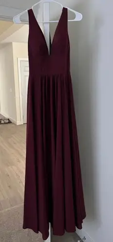 Burgundy long formal dress Size 0