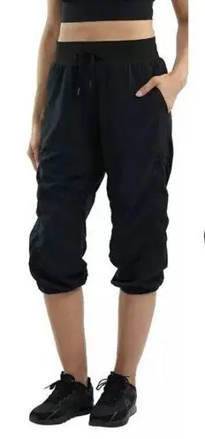 Spyder NEW Capri Jogger Pants Black Size XXL Ruched Detail Adjustable Tie Hem