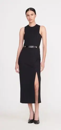 STAUD NWT  Sharmila Black Midi Dress Perfect for Work or Cocktail