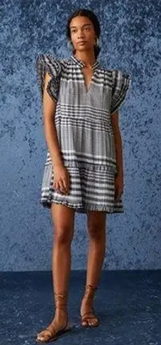 Marie Oliver Tiered Bay Organdy Check Dress