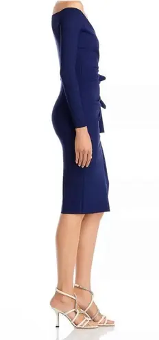 Chiara Boni La Petite Robe Silveria Off-the-Shoulder Dress in Navy, NWT, Size 6
